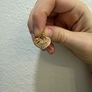 Paula Elaine Barnett UFO heart charm 14k gold